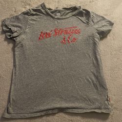 levi grey and red graphic t shirt