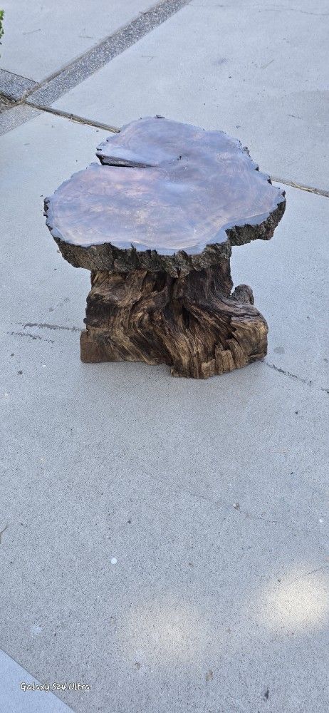 Wooden Heart End Table