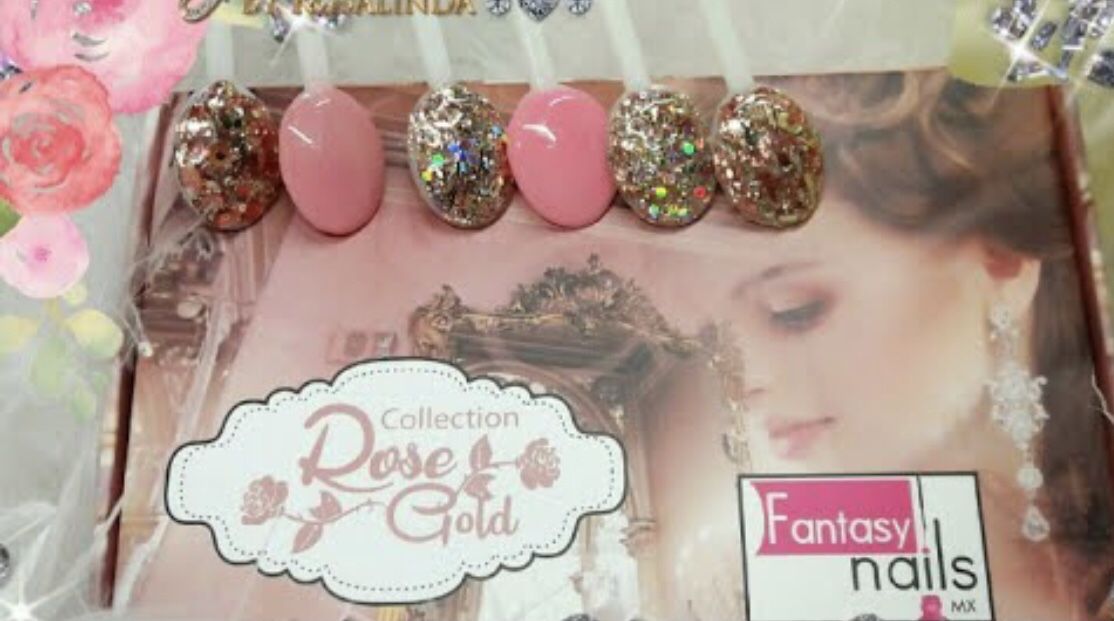 Fantasy nails gold rose collection