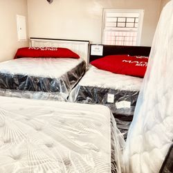 Bed Frames, Box Springs, Metal Frames, Mattresses ***Sale** Brand New Financing
