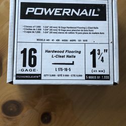 Powernail 16 Gage Hardwood Flooring Cleats 1 3/4”; 5000 Count