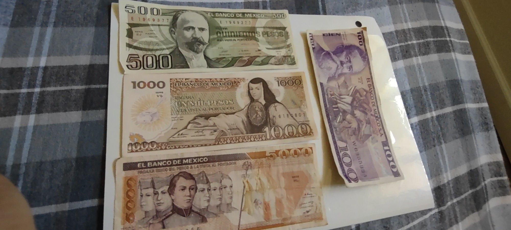 Mexican Bills And Coins