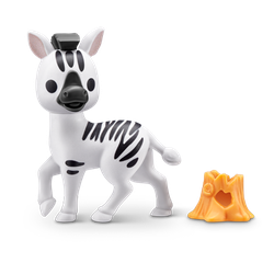 Zebra + Tree Stump (Gumi Yum Surprise - Widlife) Collectible Animal Figurine / Puzzle Toy — with instructions