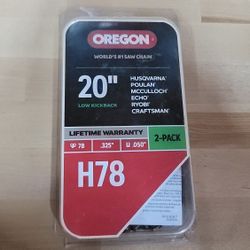 Oregon H78 20" Chainsaw 2 Pack New