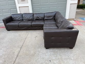 Genuine Leather Sectional Couch