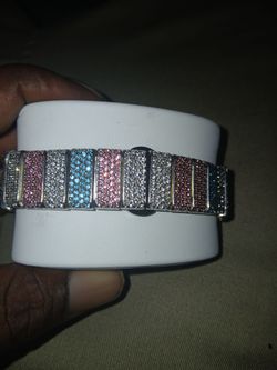 3 Watches for $150.00 ...🔥🔥🔥...Hello there I'm Selling these Stainless Steel Designer Watches..🔥🔥🔥.. FULLY LOADED ICEDOUT WATCH WITH 1)ALL PINK 