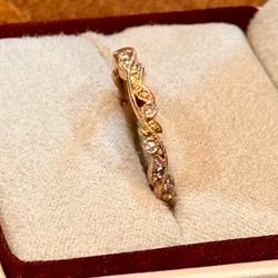 Shane Co. Chantilly diamond rose gold band size 7.25