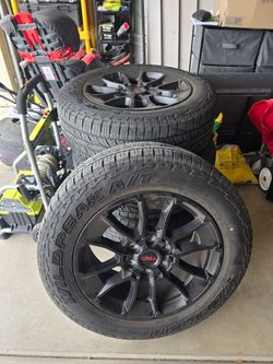 2022-2024 Toyota Tundra 20 Inch Painted Matte Black Alloy rims with tires(Give an offer!)