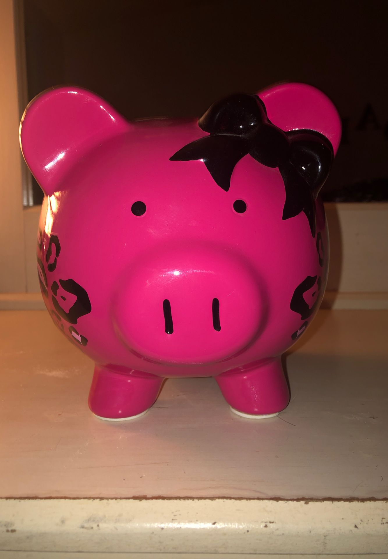 Pink Cheetah Piggy Bank