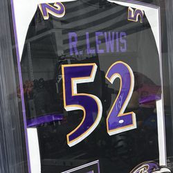 Ray Lewis - Authentic Signed Framed Jersey JSA 