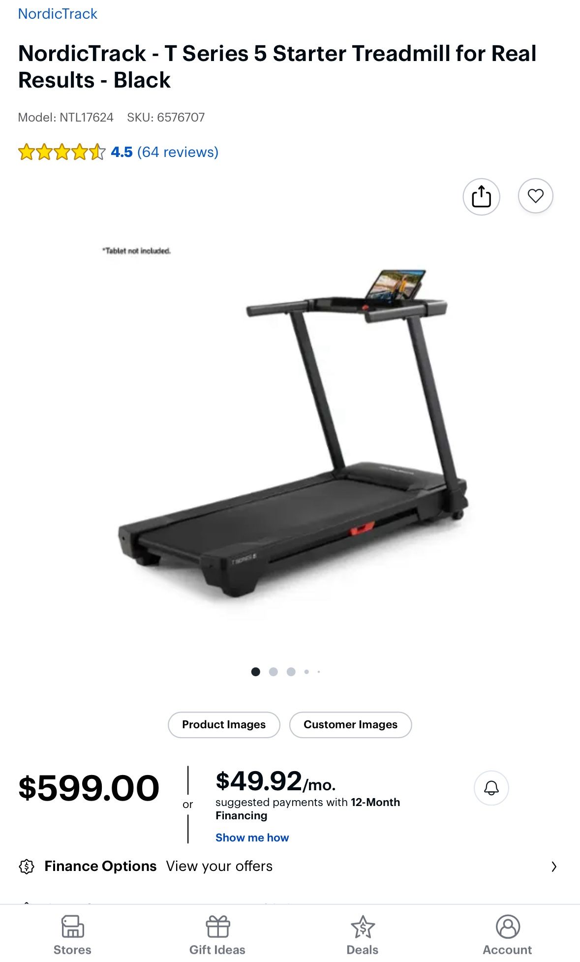 NordicTrack - T Series 5 Starter Treadmill