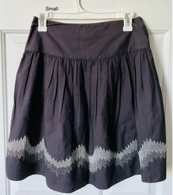 Dark Purple Gathered Mini Skirt Size Small and Silver top small