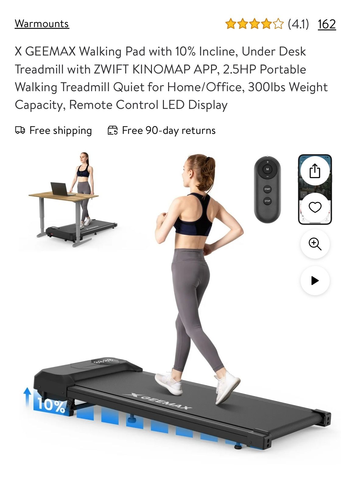 Walking Pad with incline