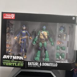 Batman Vs. TMNT Batgirl Donatello Gamestop Exclusive Action Figure 2 pack