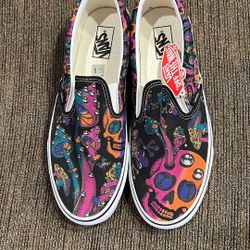 Vans Men’s Size 12 Skull And Mushroom Shoes