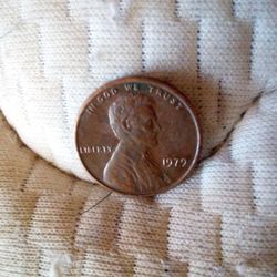 1979 Copper Penny With No Mint Mark