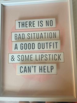 Framed Fashion Quote Wall Art