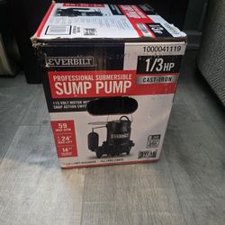 1/3HP
PROFESSIONAL SUBMERSIBLE SUMP PUMP
CAST-IRON