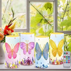 Tiamon Butterfly Flameless Candles Led