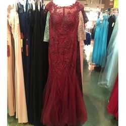 Red Form Fitting Formal Dress