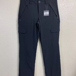 Eddie Bauer Womens Flexion Polar Fleece Lined Black Cargo Pants Size Petite 6