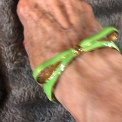 Beautiful Green Bow Cuff. 