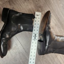 Gucci Leather Cowboy Boots in Black for Men