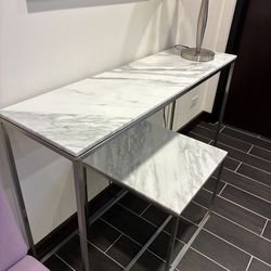 Marble Console And End Tables