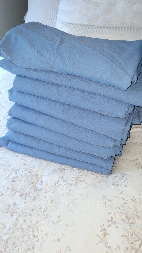 Dusty Blue Long Round Table Cloths
