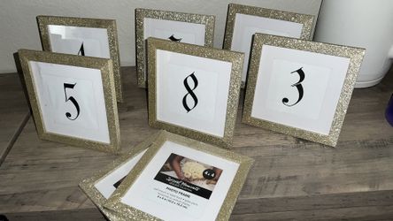 Square Gold Glitter Picture Frames