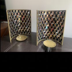 Brand New Candle Holder And New Glass Vase