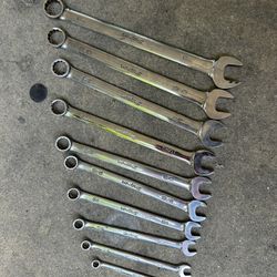 Snap On 10 Pcs Standard Combo Wrench Set