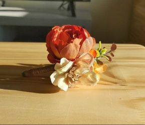 Floral Wedding Clip Boutonniere (4 pack)