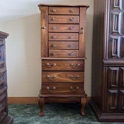 Queen Anne Style Jewelry Armoire