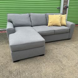 Modern Gray Chaise Couch