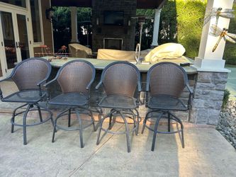 Outdoor bar stools set of 4 counter height
