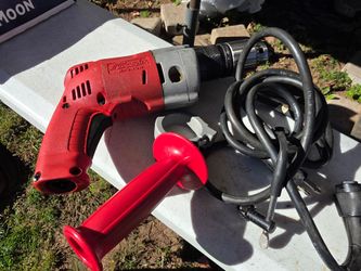 Milwaukee 5374-1 Corded 1/2" 5.5 Amp Magnum Hammer Drill and Handle NTrim Puller Multi-Tool for Baseboard, Molding, Siding and Flooring Removal, Remod