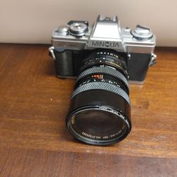 MINOLTA XG-M WITH Soligor MC Zoom-Auto F2.5-3.5 35-70mm K/AR Mount Lens For SLR untested the Lens  alone is worth 40$