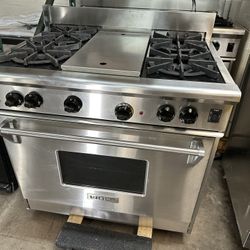 Wolf 36 Stainless Steel Gas Range 4 Burners And Grill
