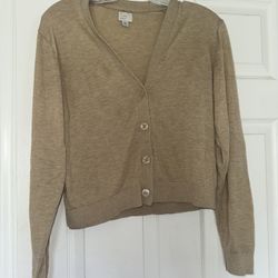 Minimalist Beige Knit Cardigan – A New Day – XS
