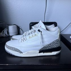 Lightly Worn Air Jordan 3 Retros “ White Cements “ Size 12 Men