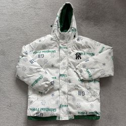 NEW Puffer Jacket Winter Coat NY New York Designer Vintage Oversized Size Large Men’s