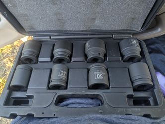 Pittsburgh Professional 10 Piece 1" Drive SAE & Metric Truck Service Impact Set