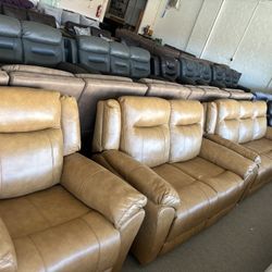 100%leather Living Room Set