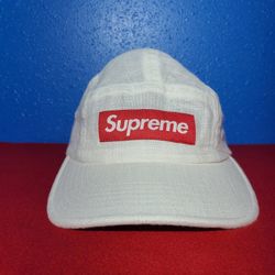 Supreme Linin Camp Cap. White. $80 