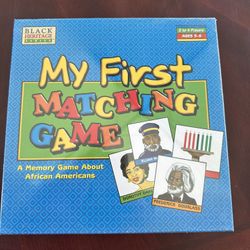 My First Matching Game, Black Heritage Factory Sealed
