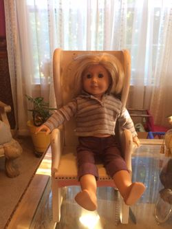 White chAir for an 18” doll