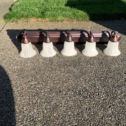 Bronze Bathroom Lighting - 5 Light