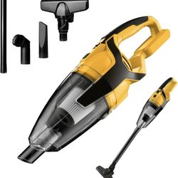 MORCLIN 120W Cordless Handheld Vacuum Cleaner Compatible with DeWalt 20v Max Battery (Tool Only) Portable for Hard Floor Carpet Car Pet Hair Cleaning