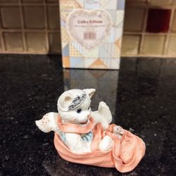 Vintage Calico Kittens Figurine